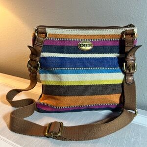 Fossil Colorful Striped Crossbody Bag